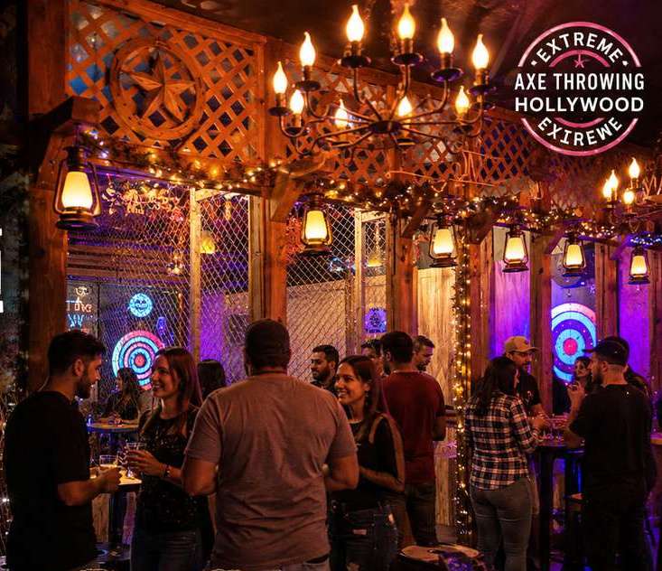Private event venue rental at Extreme Axe Throwing Hollywood in South Florida