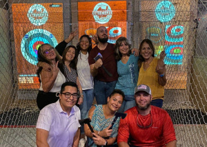 axe throwing Christmas party