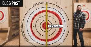 What are the Axe Throwing Target Measurements and Target Height?