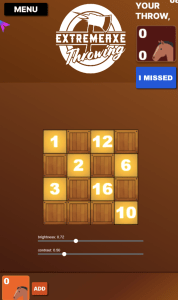 Numbers Target Axe Game