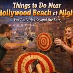 Things to do near Hollywood Beach at night axe throwing activity in Hollywood Florida